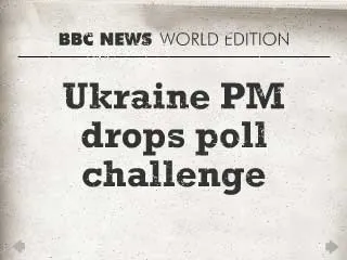 A BBC World News headline as displayed on a Chumby