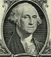 George Washington on the dollar bill