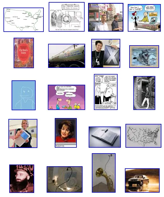 Image search results that appear to have little in common