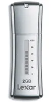 Lexar JumpDrive Mercury USB drive, with its tiny E Ink display that shows the amount of storage used